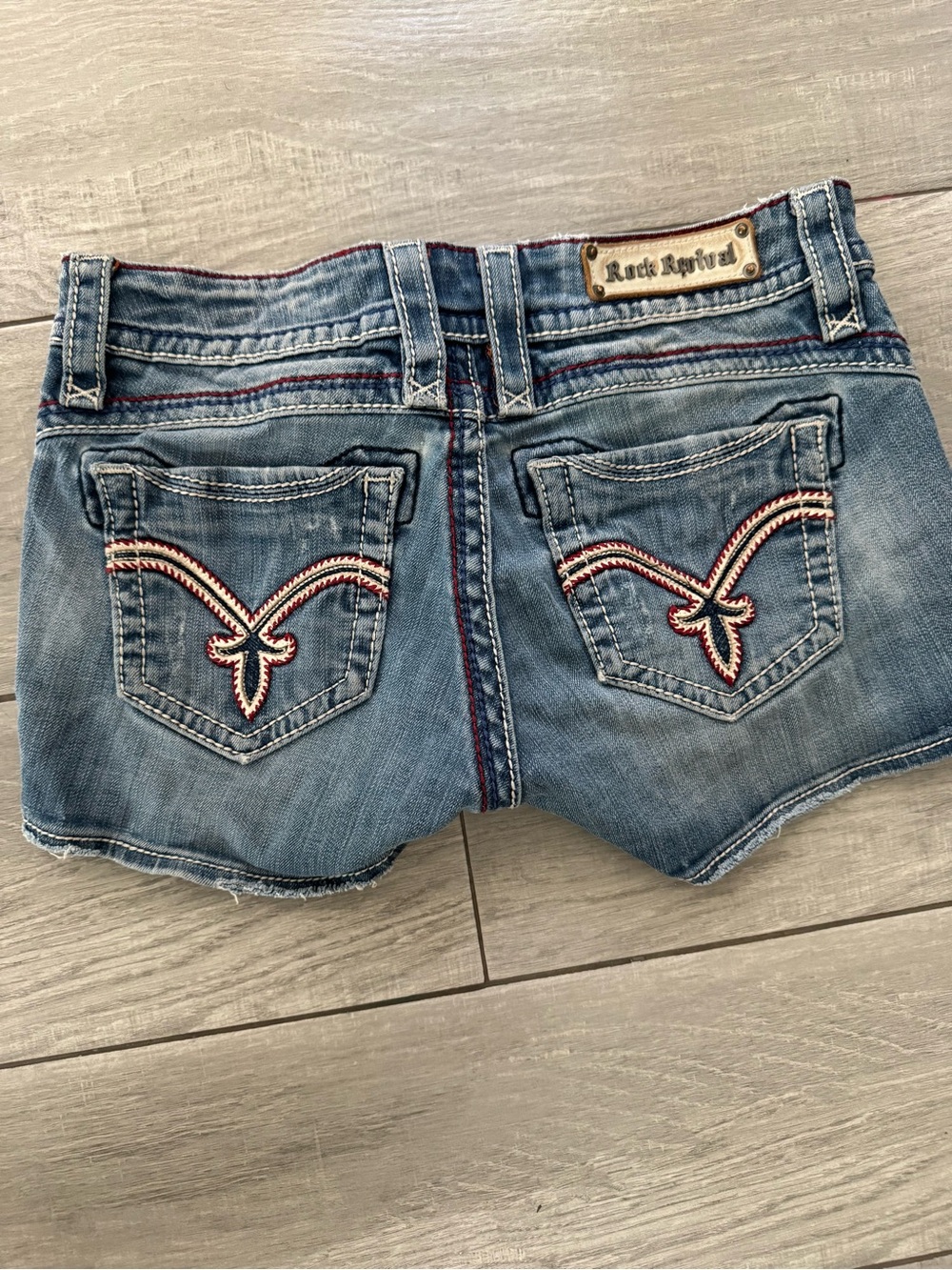 Rock Revival Denim Shorts Women's Blue Distress